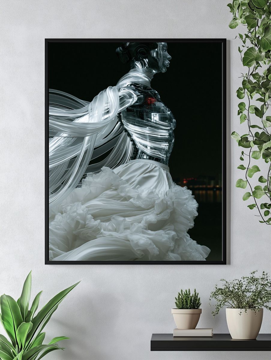 Cybernetic Figure Fashion Poster. — room view 4