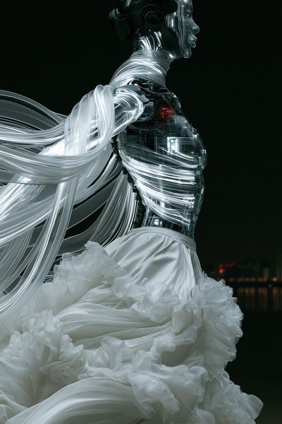Cybernetic Figure Fashion Poster. poster