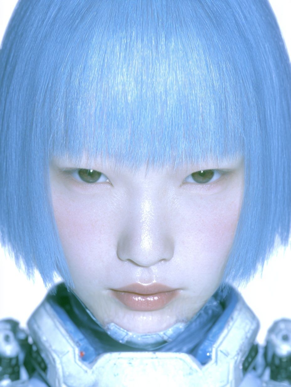 Futuristic Cybernetic Portrait Poster. poster detail