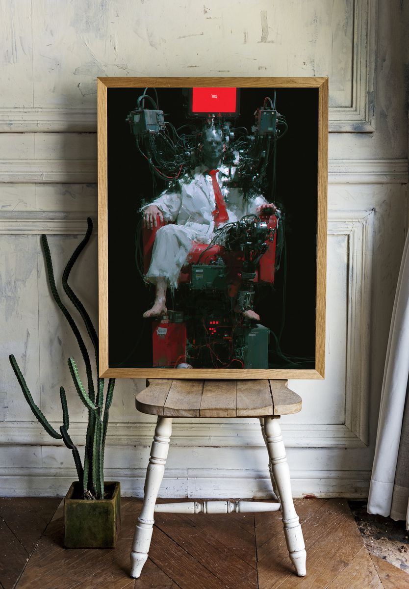 Cybernetic Throne Figure Print. — room view 1