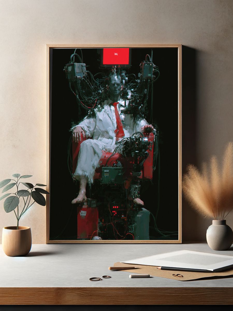 Cybernetic Throne Figure Print. — room view 2