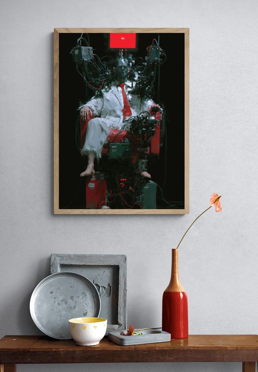 Cybernetic Throne Figure Print. — room view 3