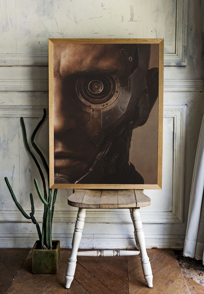 Cybernetic Portrait — Sci-Fi Print. room preview