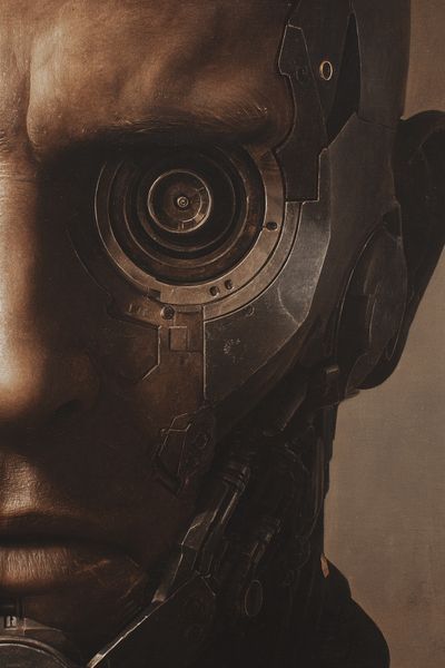 Cybernetic Portrait — Sci-Fi Print. poster print