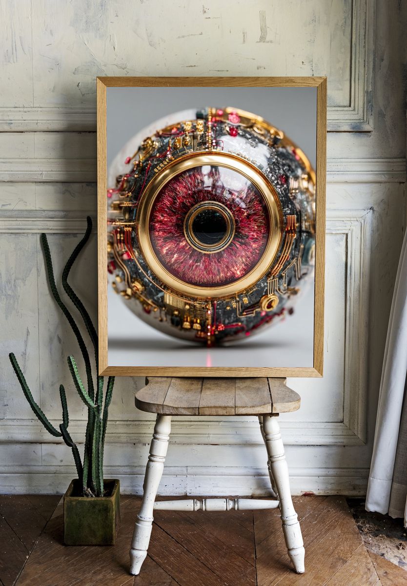 Cybernetic Eye — Futuristic Print room preview