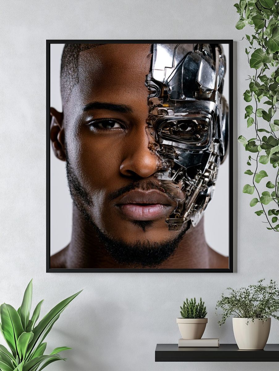 Cyborg Portrait Photography Poster. — room view 4