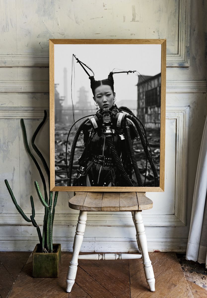 Cyberpunk Portrait — Photography Print. — room view 1