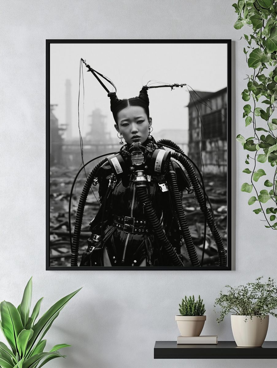 Cyberpunk Portrait — Photography Print. — room view 4