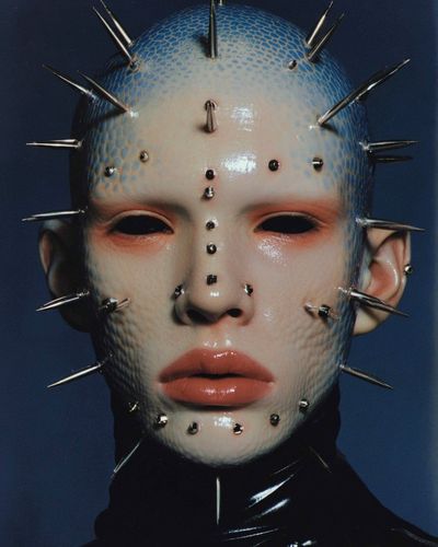 Cyberpunk Pierced Portrait Print. poster print