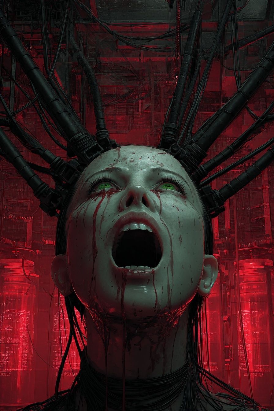 Cybernetic Horror — Digital Art Print. poster — illustration art