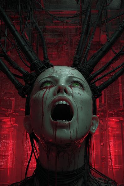 Cybernetic Horror — Digital Art Print. poster