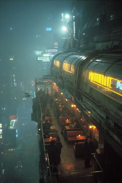 Cyberpunk City Terrace Poster. poster print