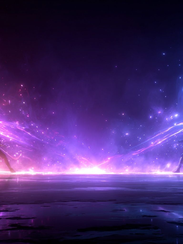 Epic Battle in Cosmic Space — Digital Art Print. poster detail