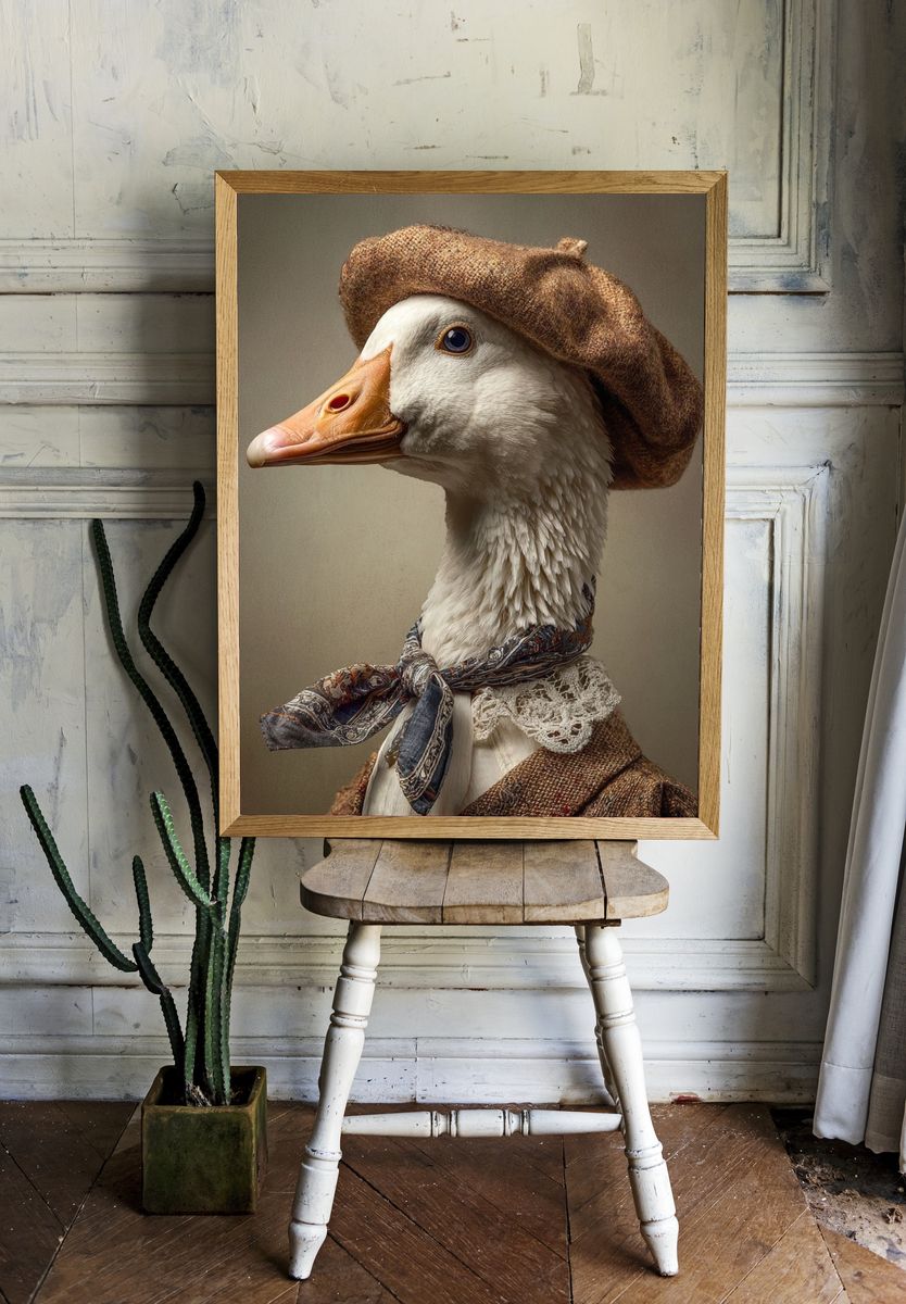 Dapper Duck — Funny Print room preview