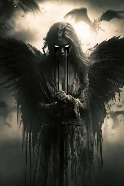 Dark Angel Surrealism Poster.