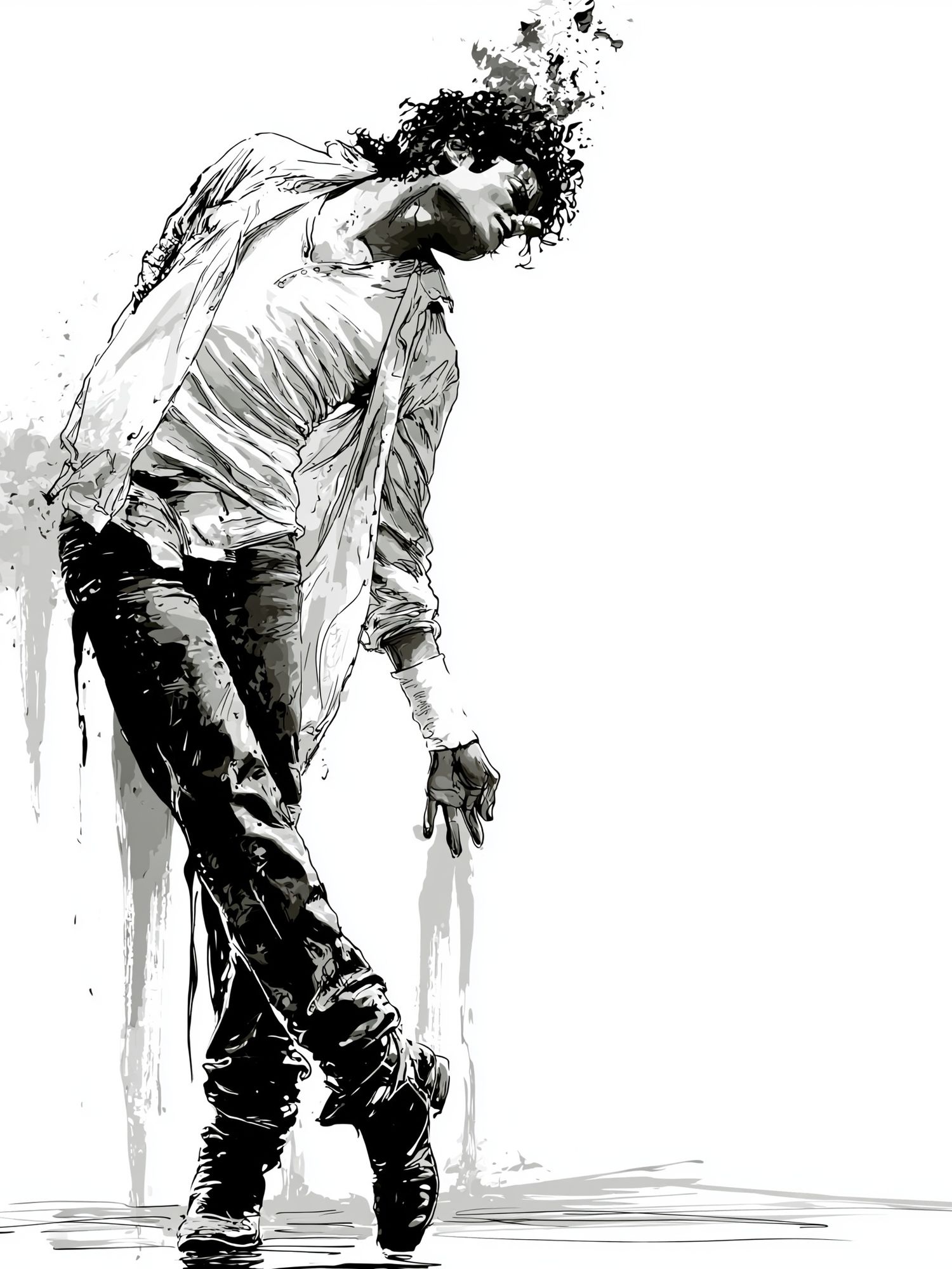 Dancing Figure Ink Poster. poster detail