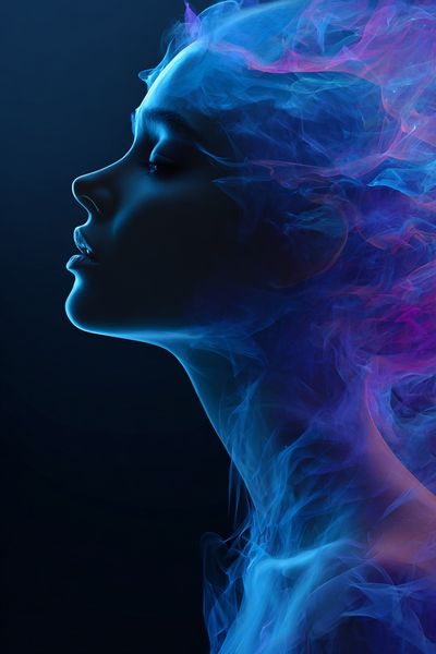 Ethereal Woman — Digital Art Print. poster