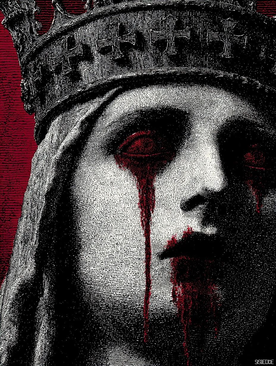 Crowned Queen — Dark Art Print. poster — fine-art art