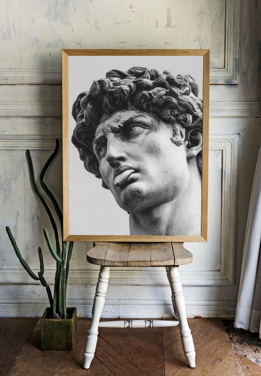 David Sculpture — Fine Art Print. room preview