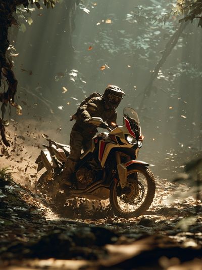 Adventure Dirt Bike Forest Poster. poster