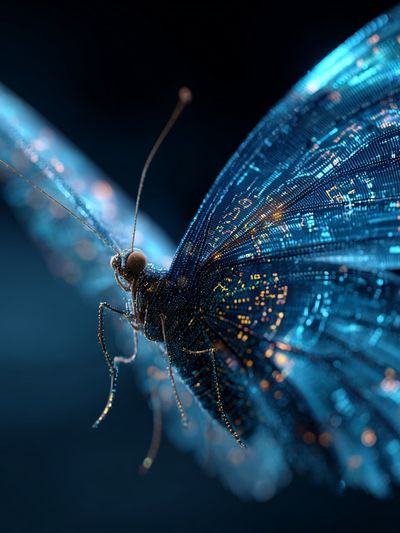 Digital Butterfly — Abstract Print. poster