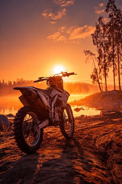 Dirt Bike Sunset Ride Poster.