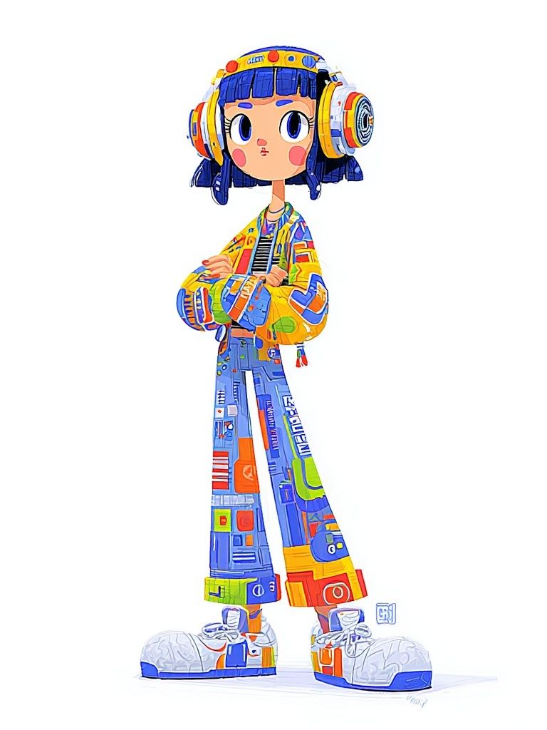 Stylish Character — Digital Art Print. poster — illustration art
