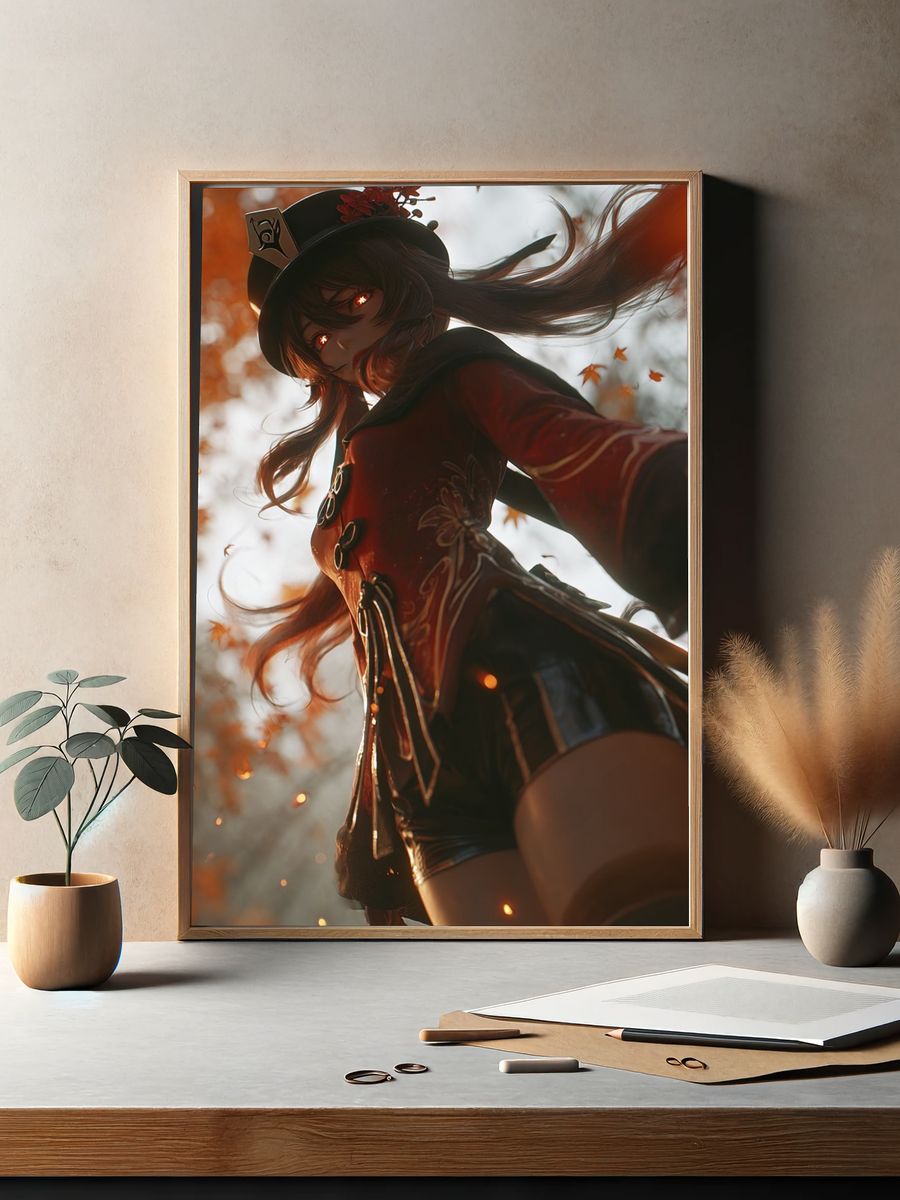 Mysterious Character — Digital Art Print. — room view 2