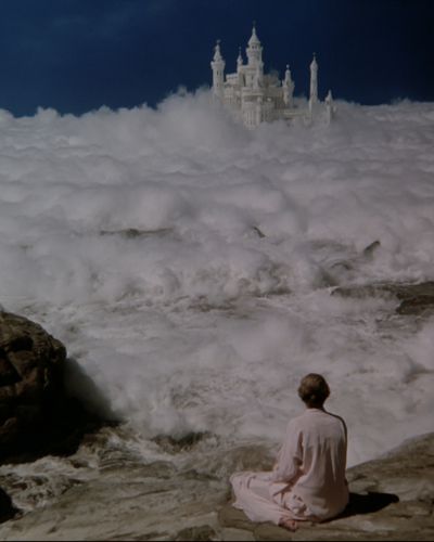 Dreamy Castle in the Clouds — Surrealism Print. poster print