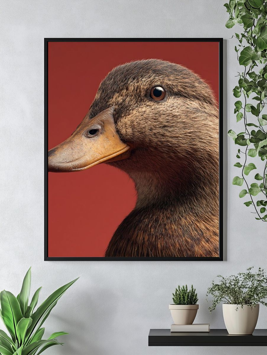Duck Portrait Poster. — room view 4