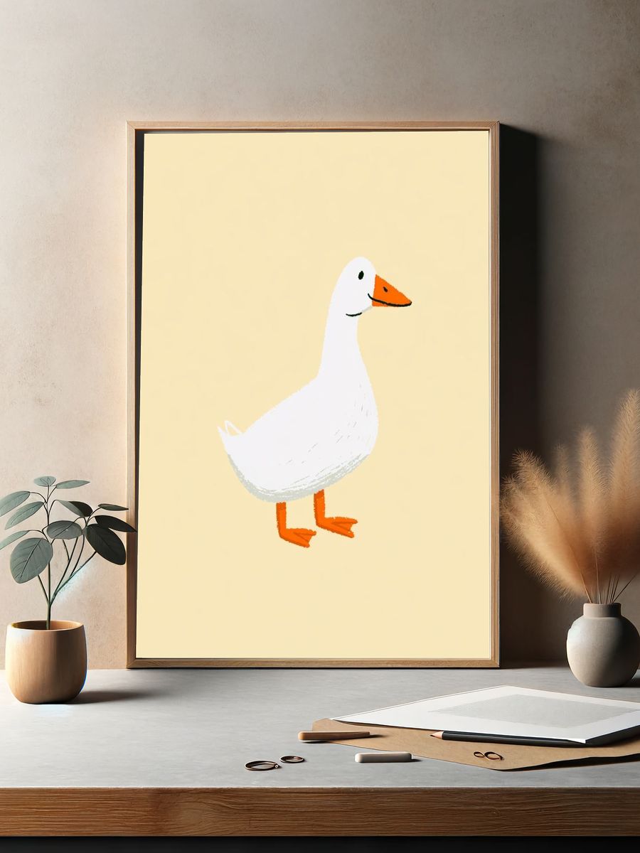 Duckling Illustration Poster. — room view 2