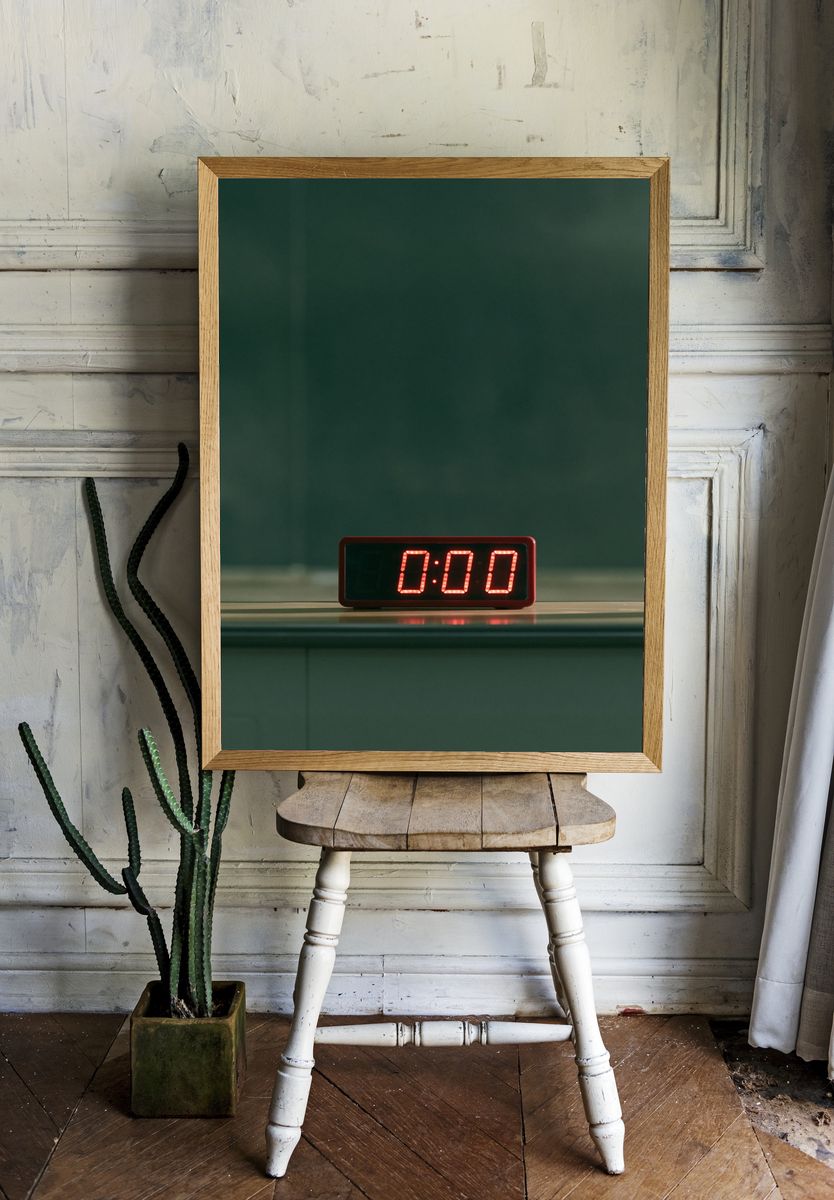 Digital Alarm Clock Photography Poster. room preview