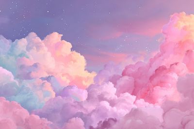 Dreamy Clouds — Digital Art Print. poster print