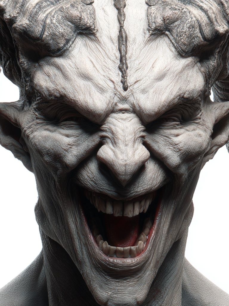 Demonic Creature Portrait Poster. poster — illustration art