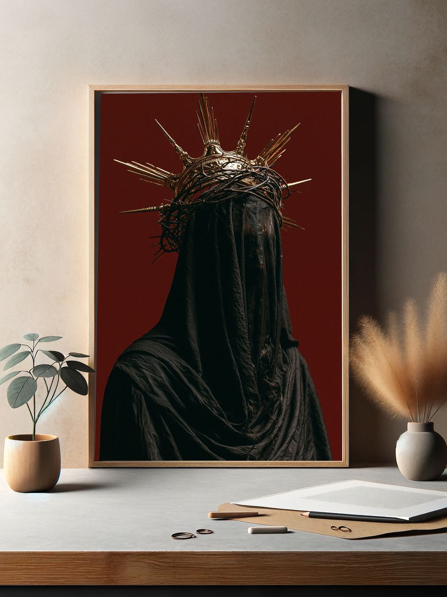 Dark Crown Figure Photography Poster. — room view 2