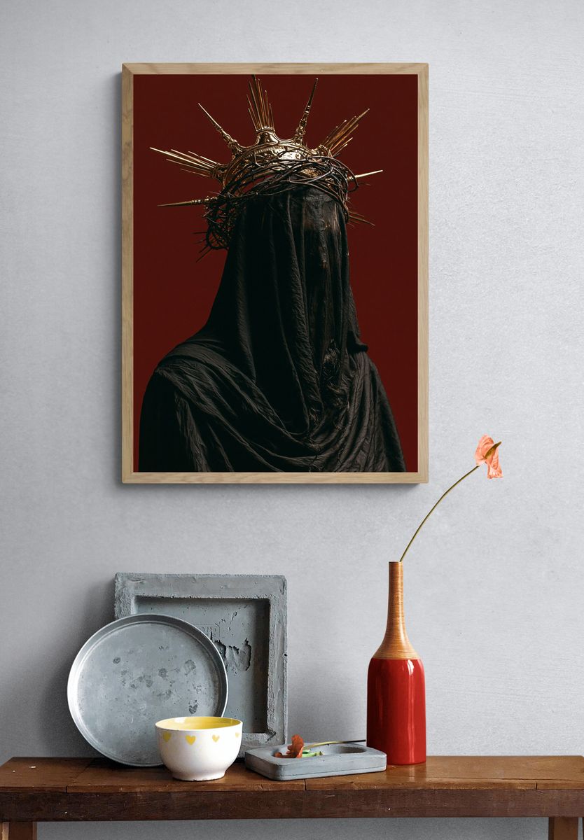 Dark Crown Figure Photography Poster. — room view 3