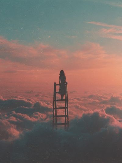 Dreamy Clouds — Surrealism Print. poster print