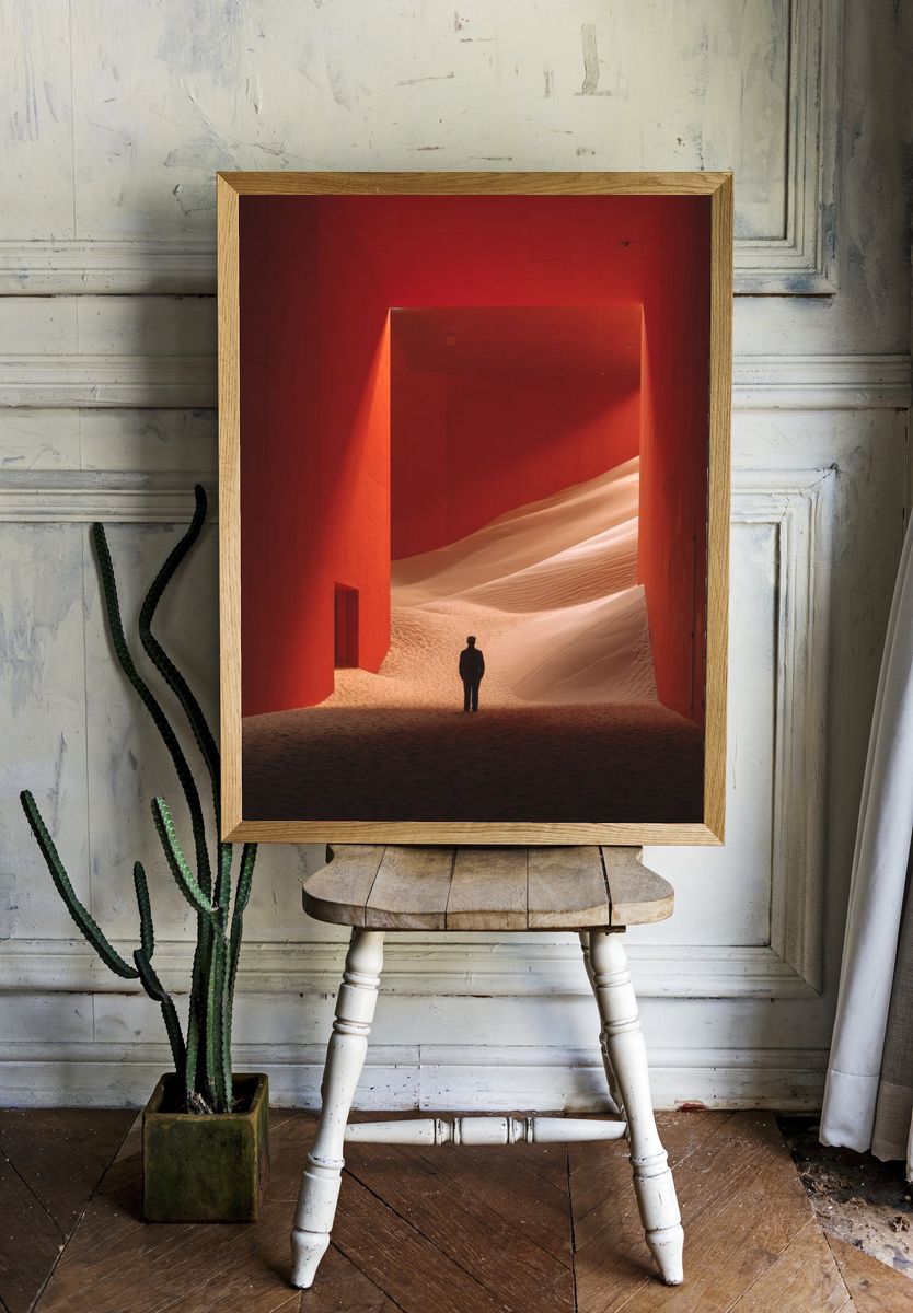 Desert Encounter — Fine Art Print room preview