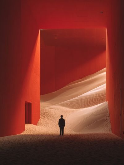 Desert Encounter — Fine Art Print. poster