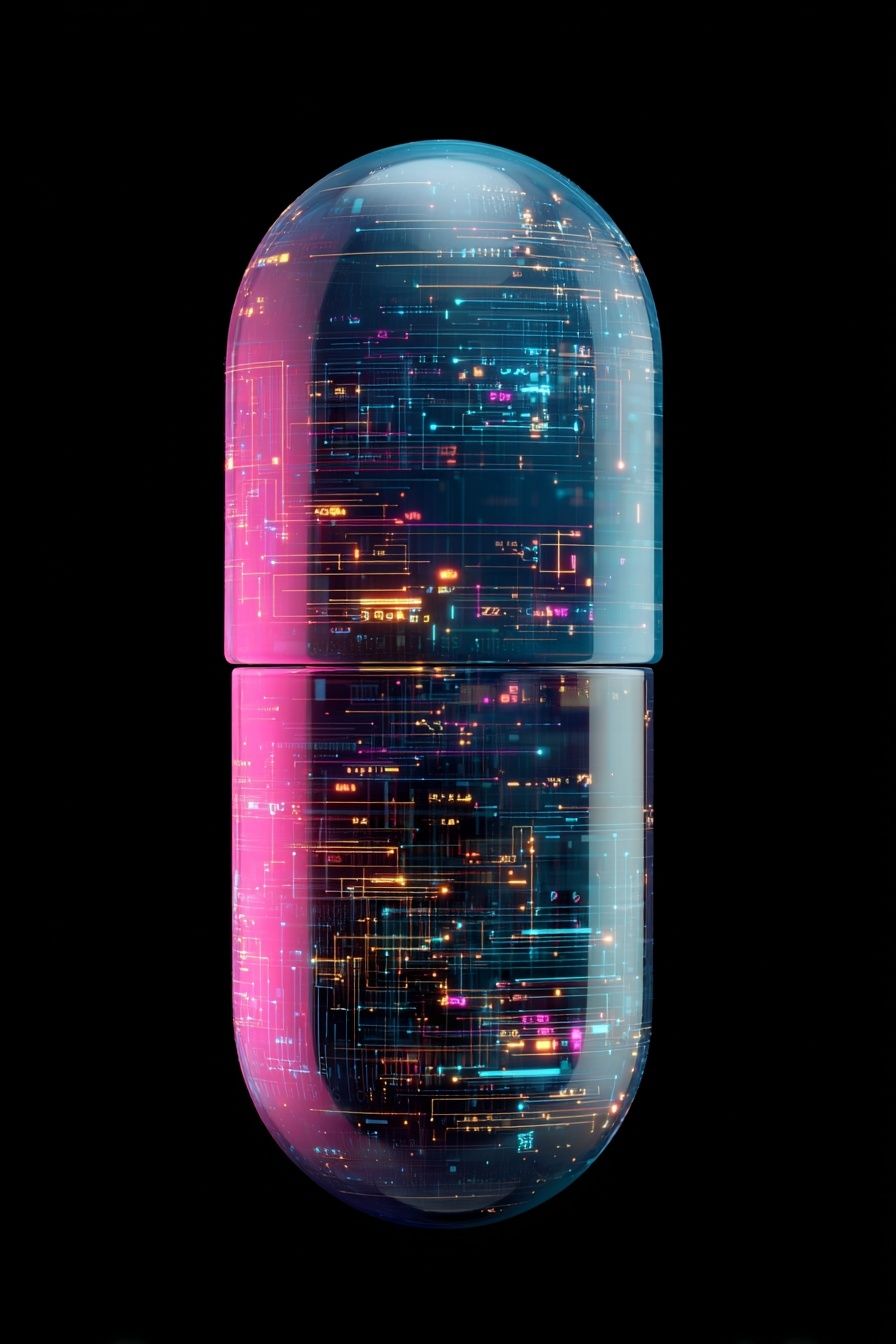 Digital Capsule — Abstract Print. poster — abstract art