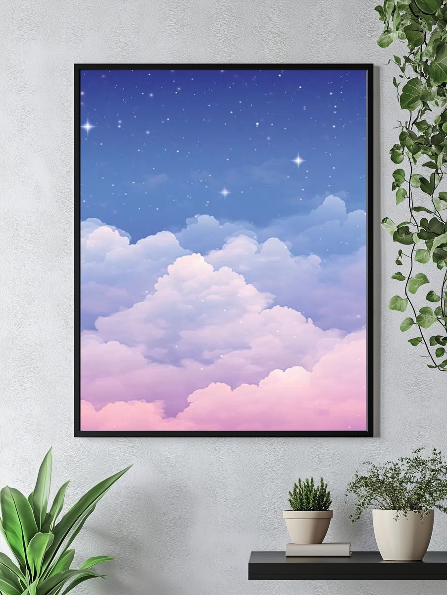 Dreamy Clouds at Twilight Poster. — room view 4