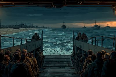 D-Day Landing at Dawn Poster. poster print