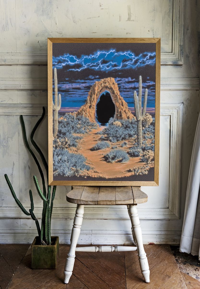 Desert Portal Retro Print room preview