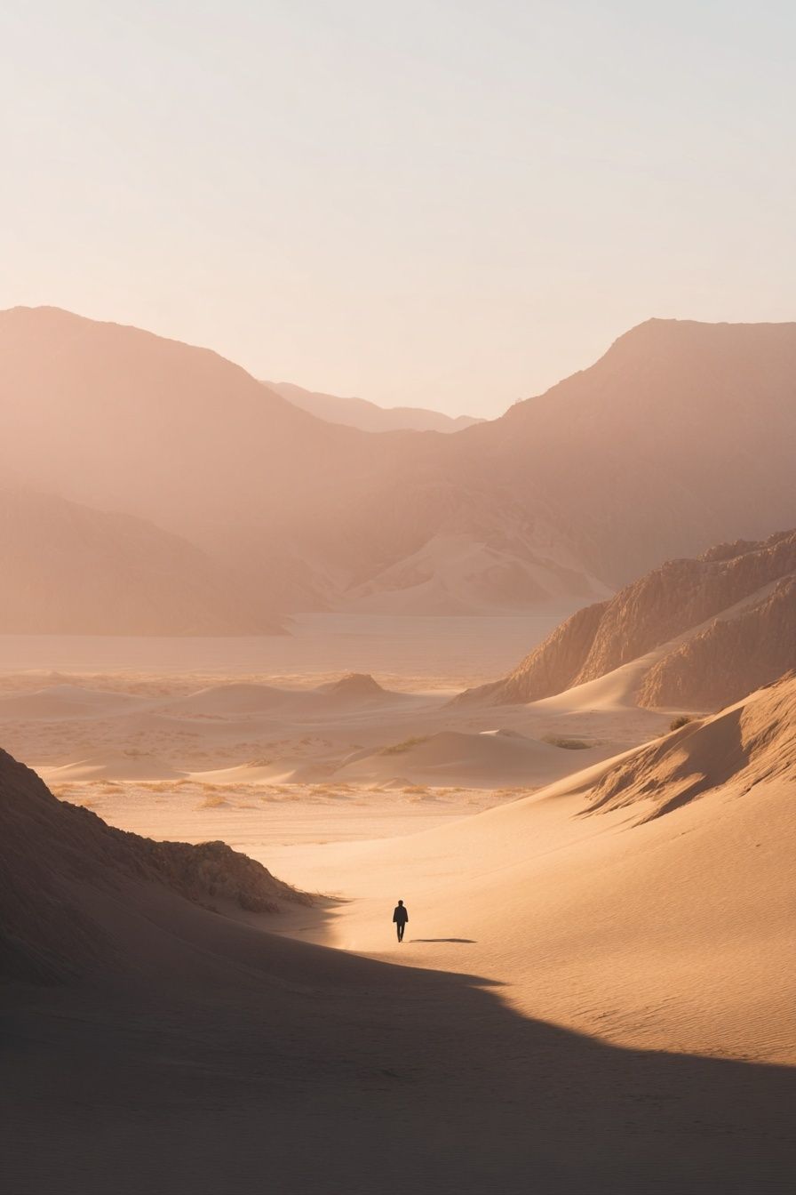 Desert Solitude Sunset Print. poster — nature art