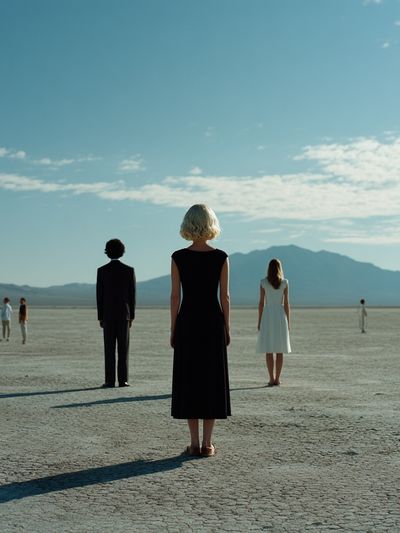 Desert Figures Photography Poster. poster print