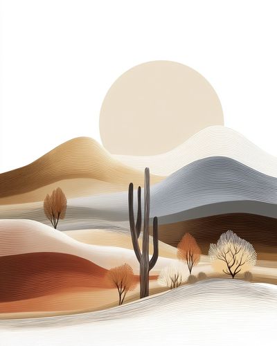 Desert Sunrise Abstract Poster. poster print