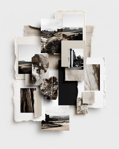 Desert Collage Landscape Print. poster print
