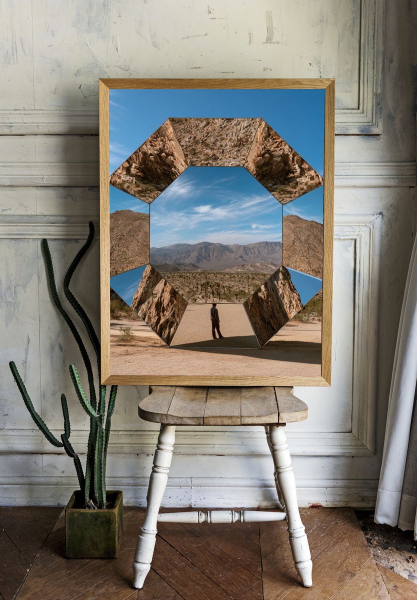 Desert Mirror Portal Photography Poster. — room view 1