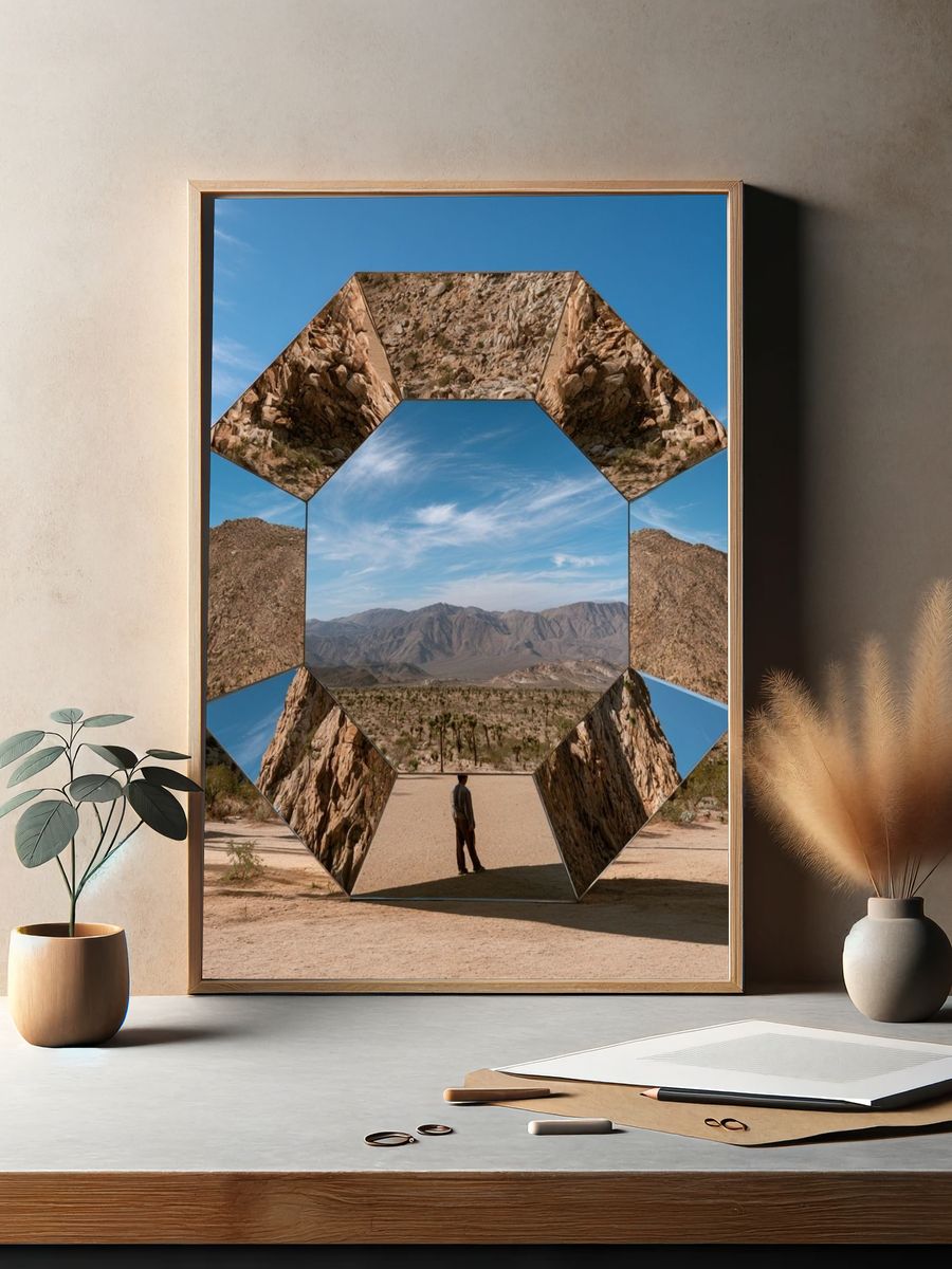 Desert Mirror Portal Photography Poster. — room view 2