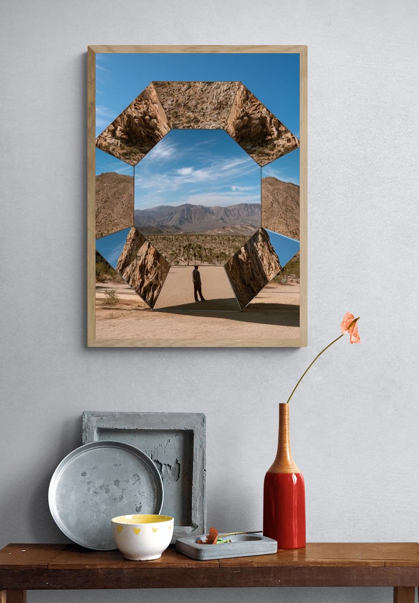 Desert Mirror Portal Photography Poster. — room view 3